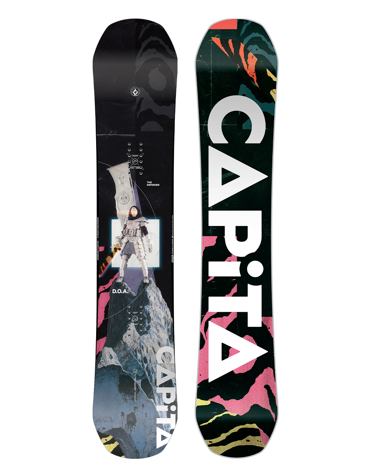 CAPiTA - DOA Snowboard 2026 with a black background and white lettering.