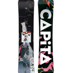 CAPiTA DOA Snowboard 2026 - A black snowboard with a white and gray abstract design featuring a man in a spacesuit standing on top of a mountain.