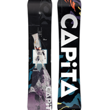 CAPiTA DOA Snowboard 2026 - A black snowboard with a white and red logo on top, featuring a man in a white suit holding a flag.