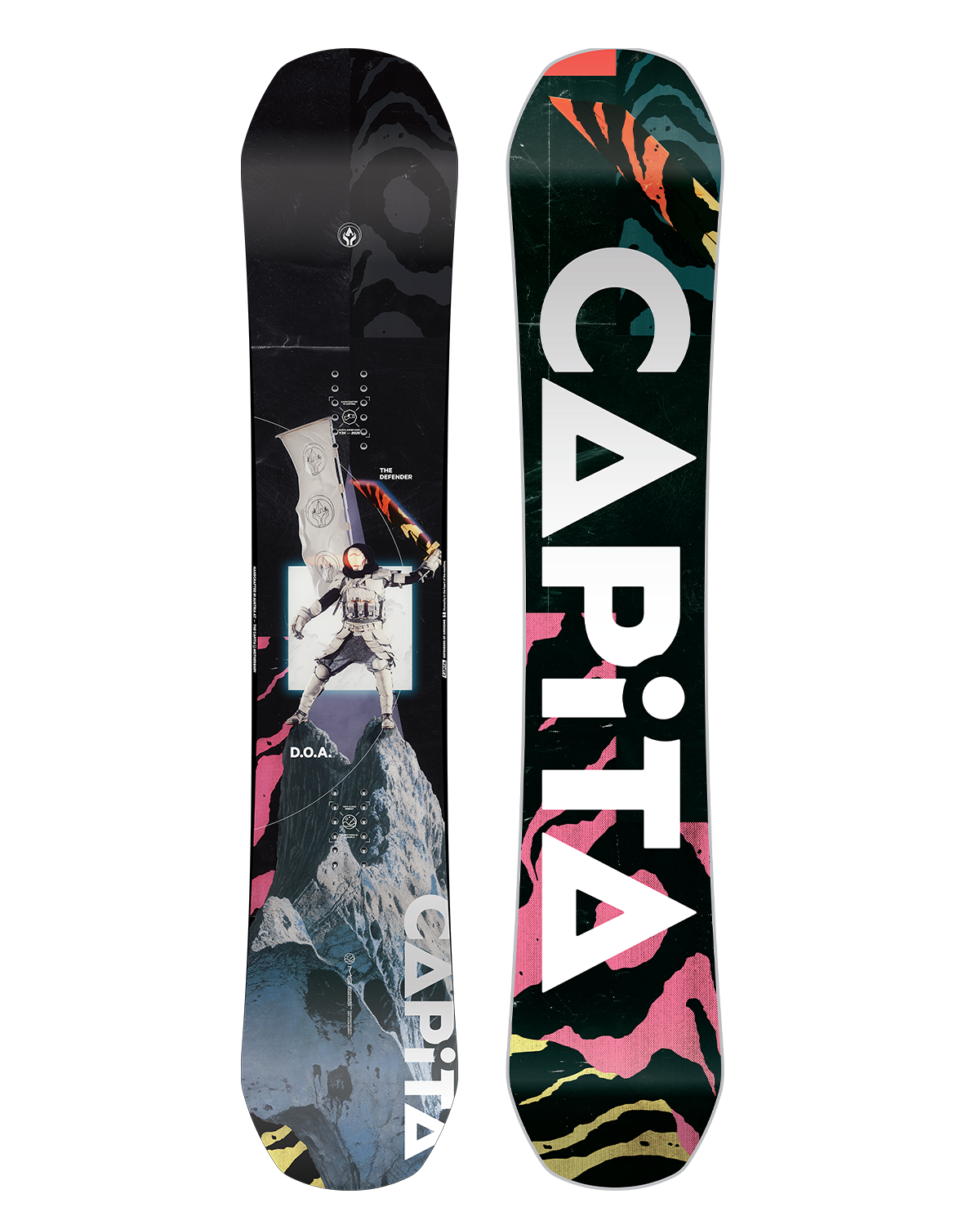 CAPiTA - DOA Snowboard 2026 with a black background and white lettering.