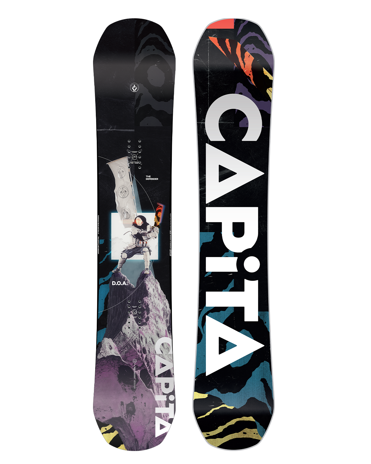 CAPiTA - DOA Snowboard 2026 with a black background and white lettering.