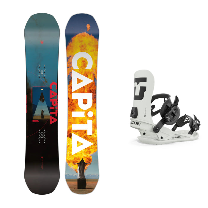 CAPiTA Defenders Of Awesome Snowboard with Union Strata Snowboard Bindings 2025