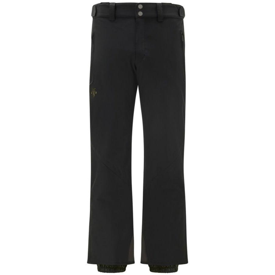 Descente Swiss Insulated Pant 2025 - Black insulated ski pants with a zippered pocket on the right thigh and two belt loops at the waist.