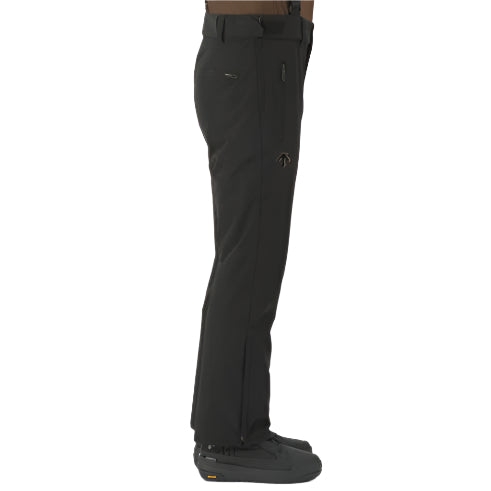 Descente Swiss Insulated Pant 2025 - Black insulated ski pants with a zippered pocket on the thigh and a small logo near the right knee.