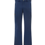 Descente Swiss Insulated Pant 2025 - Dark blue insulated ski pants with a zippered pocket on the right thigh and two belt loops at the waist.