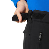 Descente Crown Insulated Pant 2025 - Black insulated ski pants with a zippered pocket on the side of one leg.