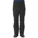 Descente Crown Insulated Pant 2025 - Black insulated ski pants with a zippered pocket on the right thigh and two black buttons at the waistband.