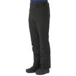 Descente Crown Insulated Pant 2025 - Black insulated ski pants with zippered pockets and adjustable cuffs.