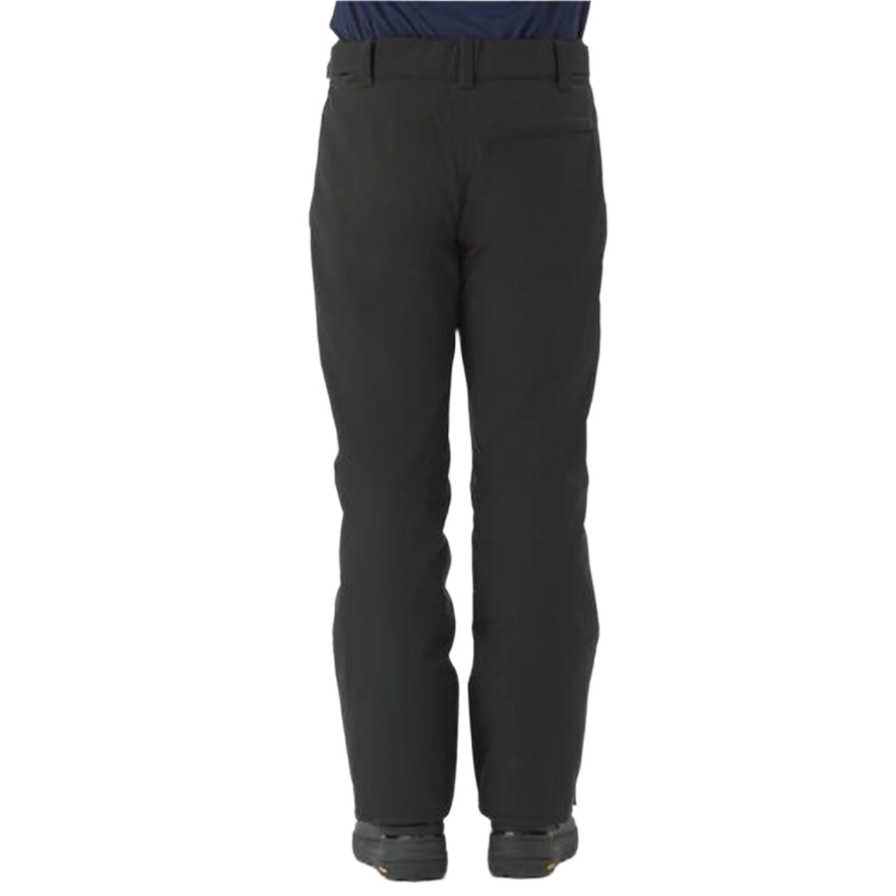 Descente Crown Insulated Pant 2025 - Black insulated ski pants with a zippered pocket on the right thigh and two zippered pockets at the waist.