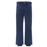 Descente Crown Insulated Pant 2025 - Dark blue insulated ski pants with a zippered pocket on the right thigh and two belt loops at the waist.