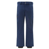Descente Crown Insulated Pant 2025 - Dark blue insulated ski pants with a zippered pocket on the right thigh and two belt loops at the waist.
