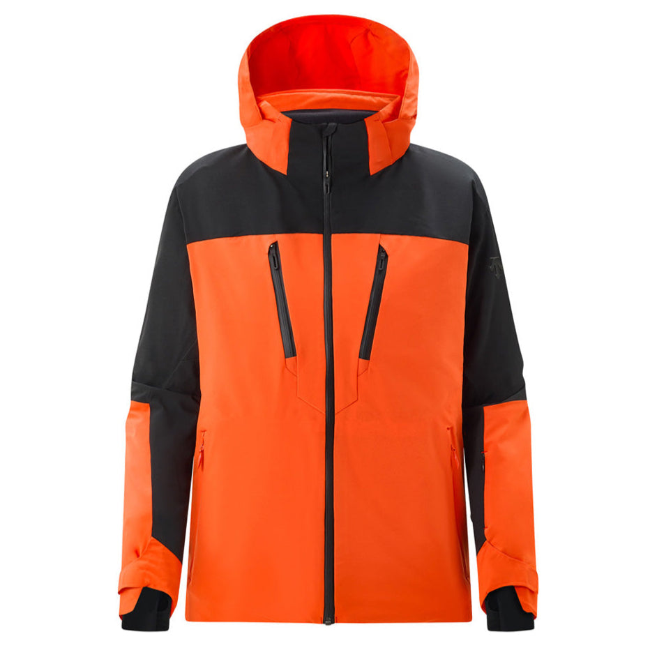 Descente Cody Insulated Jacket 2025 - A black jacket with a white logo on the left chest and a zipper running down the front.