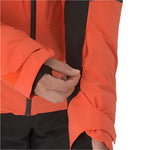 Descente Cody Insulated Jacket 2025 - A black insulated jacket with a zippered front and two pockets on either side, worn by a model against a white background.