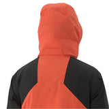 Descente Cody Insulated Jacket 2025 - A black jacket with a red hood and zipper.
