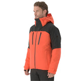 Descente Cody Insulated Jacket 2025 - A black jacket with a red stripe on the sleeve and a zipper down the front.