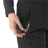 Descente Women's Giselle Insulated Pant 2025 - Black insulated ski pants with a zippered pocket on the right thigh.