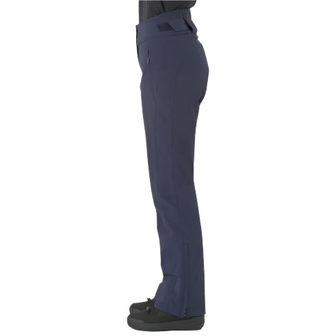 Descente Women's Giselle Insulated Pant 2025 - A pair of dark gray women's insulated ski pants with a zippered pocket on the side.