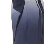 Descente Women's Swiss Insulated Jacket 2025 - A navy blue jacket with a white logo on the left chest and a zipper running down the front.