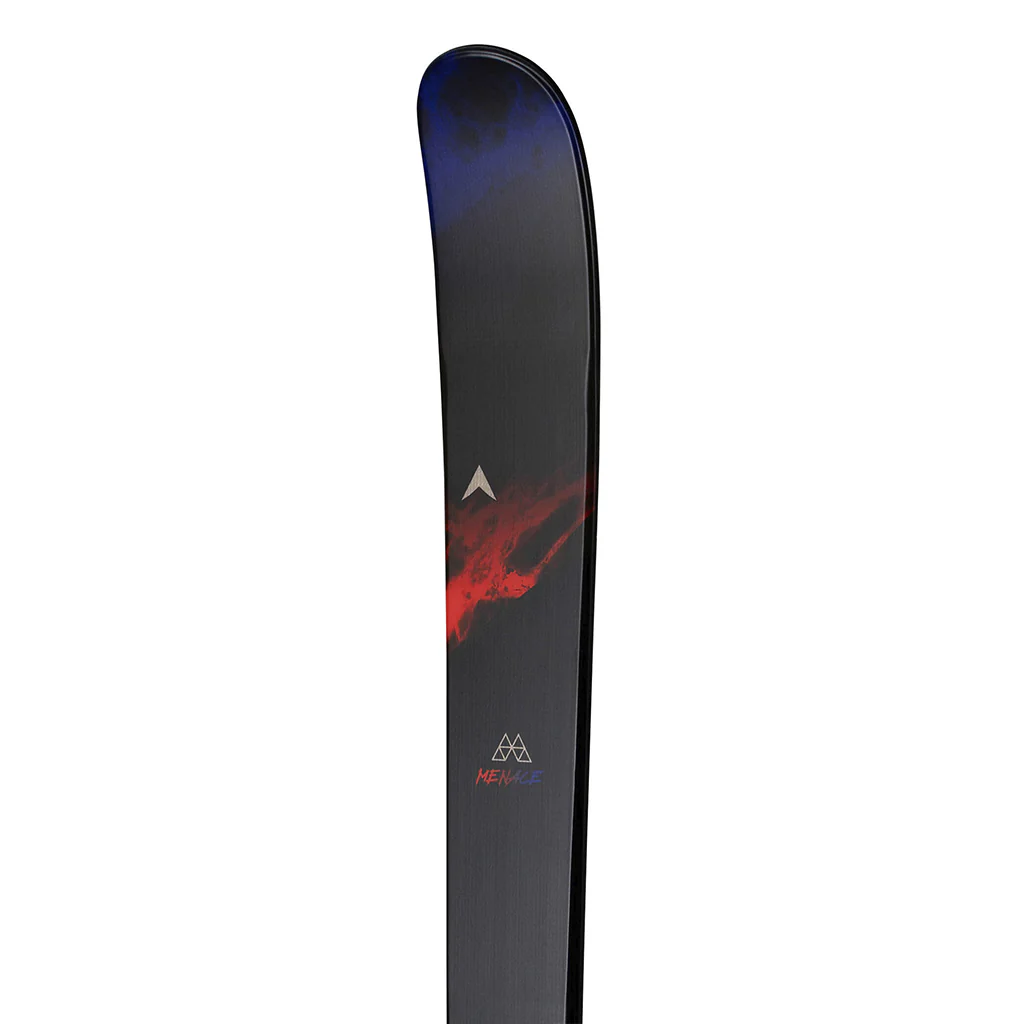 Dynastar Menace 90 Skis 2023 - A black ski with a red and blue graphic design on top.