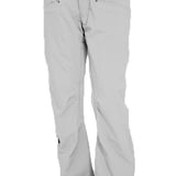 Turbine E2F Shell Pant 2025 - A pair of light gray snow pants with a belt and two zippered pockets on the back.