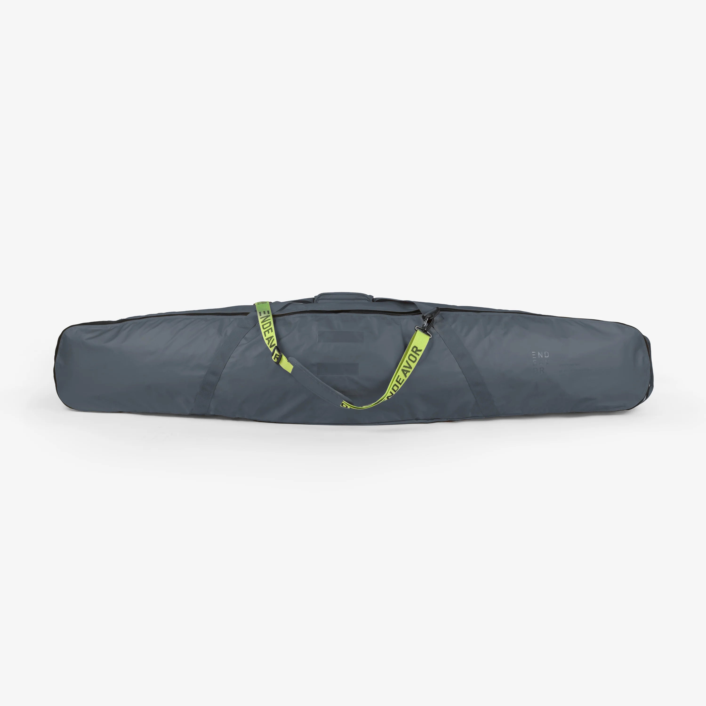 Endeavor Trail Board Bag 2025 - Grey bag with black trim, zippered pockets and a handle on top.
