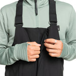 Quiksilver Utility Shell Bib 2025 - Black bib overalls with utility pockets and adjustable straps.