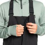 Quiksilver Utility Shell Bib 2025 - Black bib overalls with utility pockets and adjustable straps.
