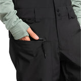 Quiksilver Utility Shell Bib - A black bib with a zippered front, two chest pockets, and one back pocket.
