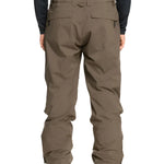 Quiksilver Utility Shell Pant 2025 - A pair of khaki-colored snow pants with zippered pockets and a utility belt.