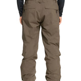 Quiksilver Utility Shell Pant 2025 - A pair of khaki-colored snow pants with zippered pockets and a utility belt.
