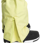 Quiksilver Utility Shell Pant 2025 - A pair of khaki-colored snow pants with a zippered fly and adjustable cuffs.