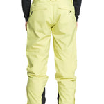 Quiksilver Utility Shell Pant 2025 - A pair of yellow snow pants with a zippered pocket on the right thigh and two zippered pockets at the waist.
