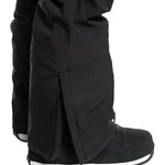 Quiksilver Utility Shell Pant 2025 - Black snow pants with a zippered pocket on the side of one leg.