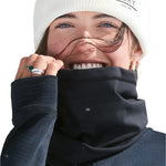 Roxy Women's Lana Collar 2025 - A white beanie with a ribbed cuff and "ROXY" logo on the front.