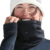 Roxy Women's Lana Collar 2025 - A white beanie with a ribbed cuff and "ROXY" logo on the front.