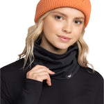 Roxy Women's Lana Collar - A salmon-colored beanie with a ribbed cuff and "ROXY" embroidered on the front.