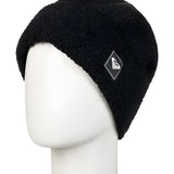Roxy Women's Valwood Beanie 2025 - Black beanie with a white logo on the front.