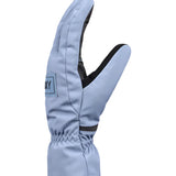 Roxy Women's Freshfield Glove 2025 - A light blue glove with a black strap and white stitching on the wrist.