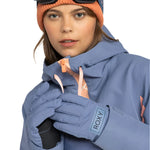 Roxy Women's Freshfield Glove - A light blue glove with a white logo on the wrist and a black strap at the cuff.