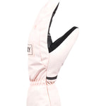 Roxy Women's Freshfield Glove 2025 - A light pink glove with a black strap and white stitching on the wrist.