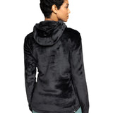 Roxy Women's Jetty 3 In 1 Jacket - A black jacket with a fur-lined hood and zippered pockets.