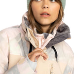 Roxy Women's Dawnrae Parka Jacket 2025 - A pastel pink jacket with a hood and zipper closure.