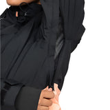 Roxy Women's Peakside Insulated Jacket 2025 - A black insulated jacket with a high collar and zippered pockets.