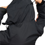 Roxy Women's Peakside Insulated Jacket 2025 - A black insulated jacket with a hood, featuring a zippered front and two side pockets.