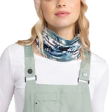 Roxy Women's Rideout Insulated Bib Pant 2025 - A pair of light blue snow pants with a subtle pattern and adjustable straps.