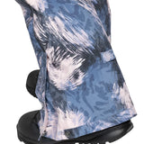 Roxy Women's Nadia Print Insulated Pant 2025 - A pair of snow pants with a blue and white abstract brush stroke pattern.