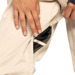 Roxy Women's Nadia Insulated Pant 2025 - Beige snow pants with a zippered pocket on the side and a white logo patch on the left thigh.