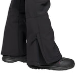 Roxy Women's Rising High Pant Short 2025 - Black snow pants with a zippered pocket on the side of one leg.