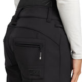 Roxy Women's Rising High Pant Short 2025 - Black snow pants with a zippered pocket on the back.