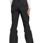 Roxy Women's Rising High Pant Short 2025 - Black snow pants with zippered pockets and a black waistband.